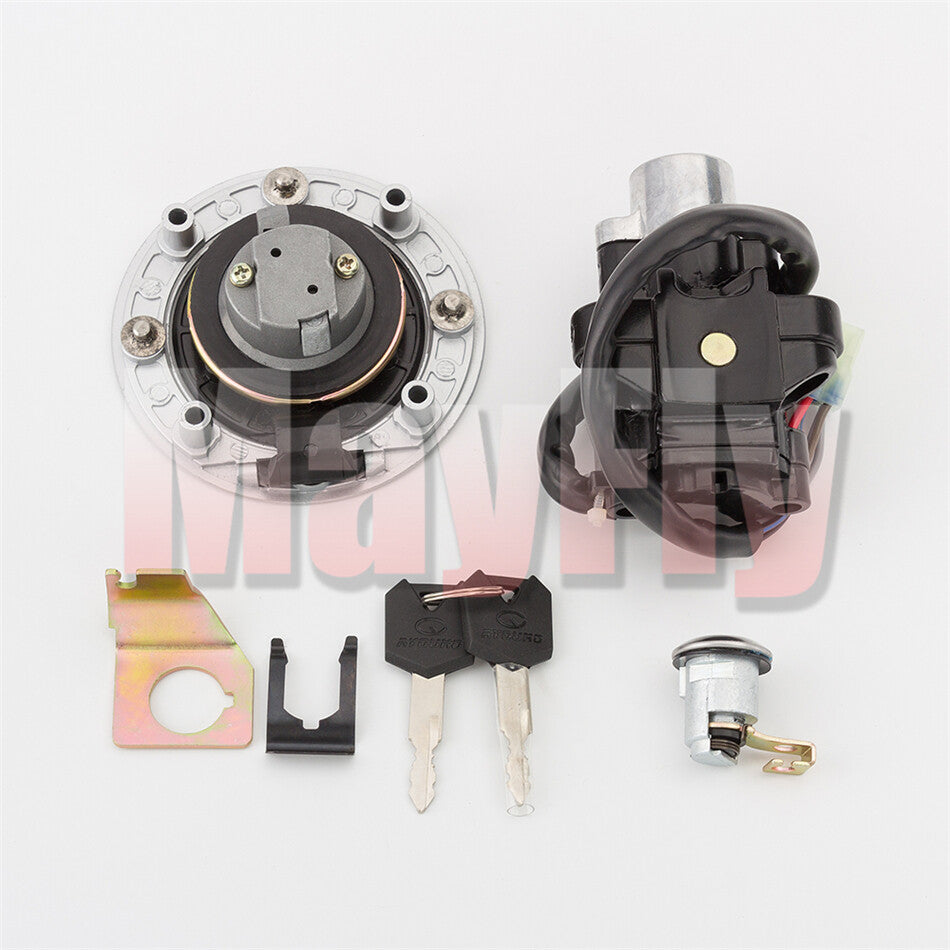 Fit For GSXR600/1000/750 Ignition Switch Lock Fuel Gas Cap Cover Key Set