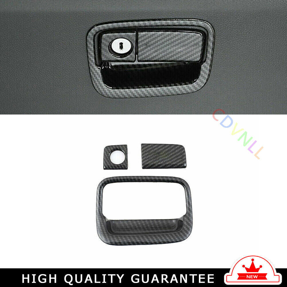 for Co -Pilot Storage Box Handle Sticker Trim 3 for Honda CRV 2017-22 Carbon Fiber