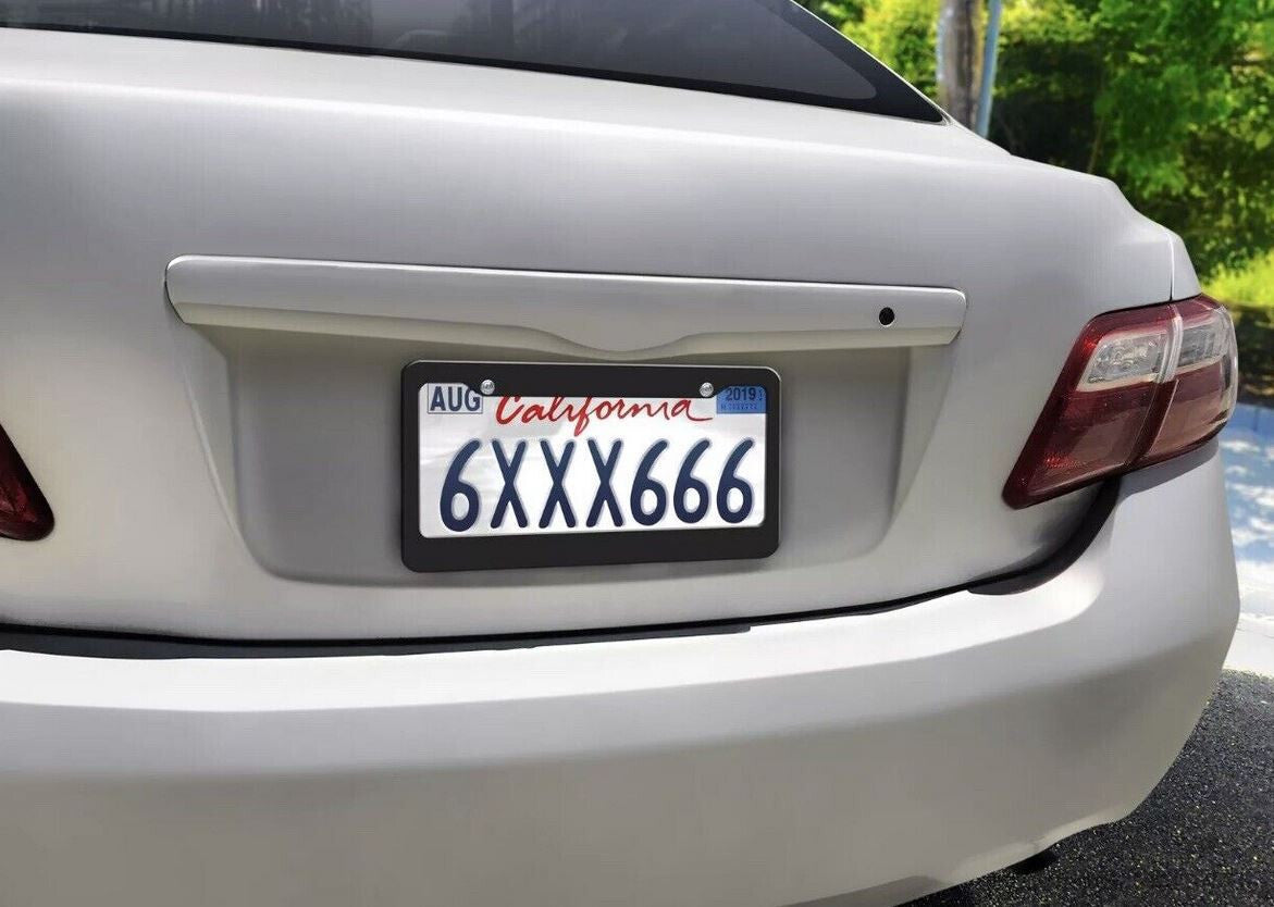Car license plate frame cover cap trunk black plastic suitable for GimCis