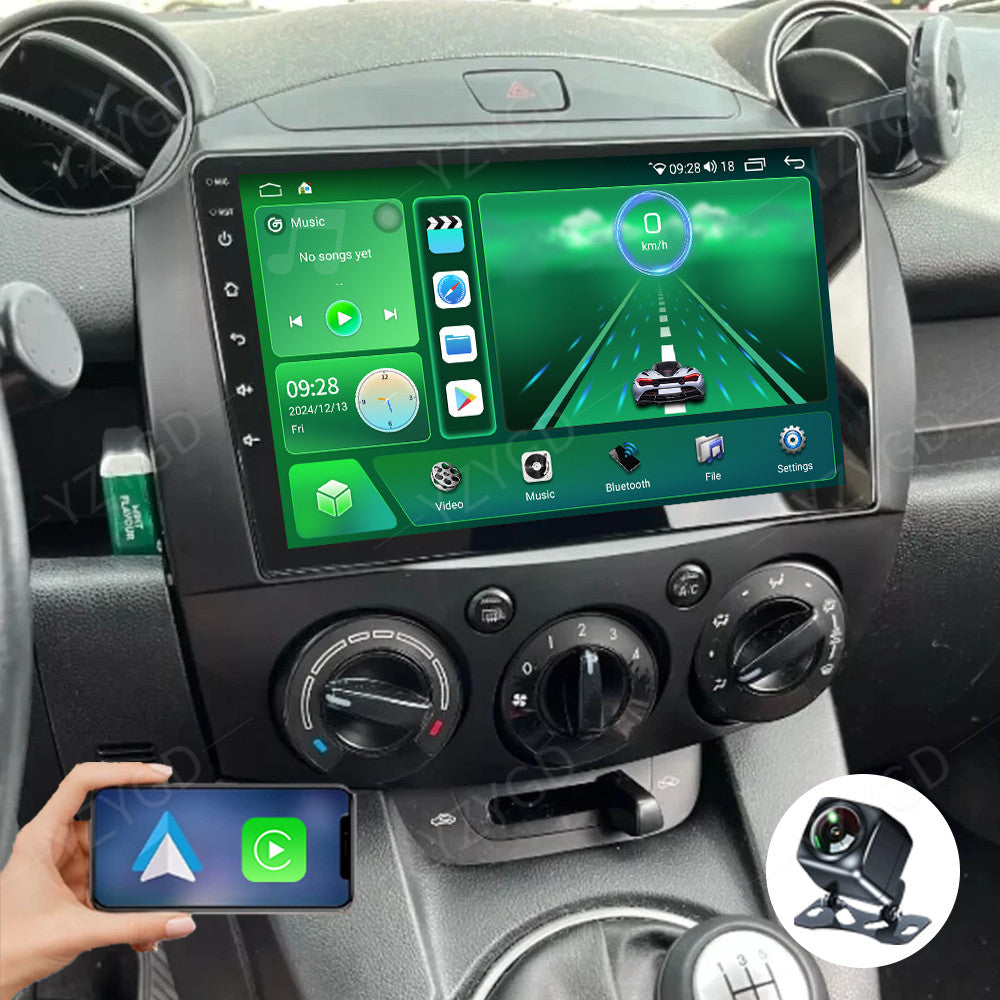 Apple Carplay for Mazda 2 2007-2014 Car Stereo Radio Android GPS Navi 2+32G WIFI