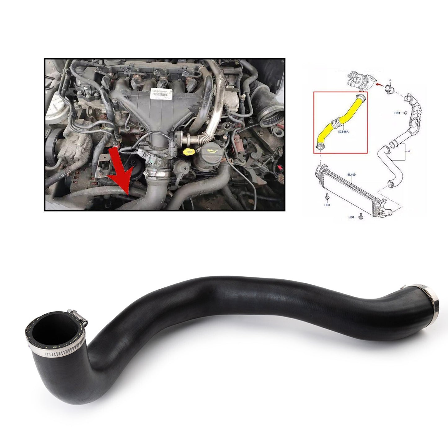1505B318 1505A568 for Mitsubishi Outlander 2.2Di D Turbo Intercooler Hose Pipe