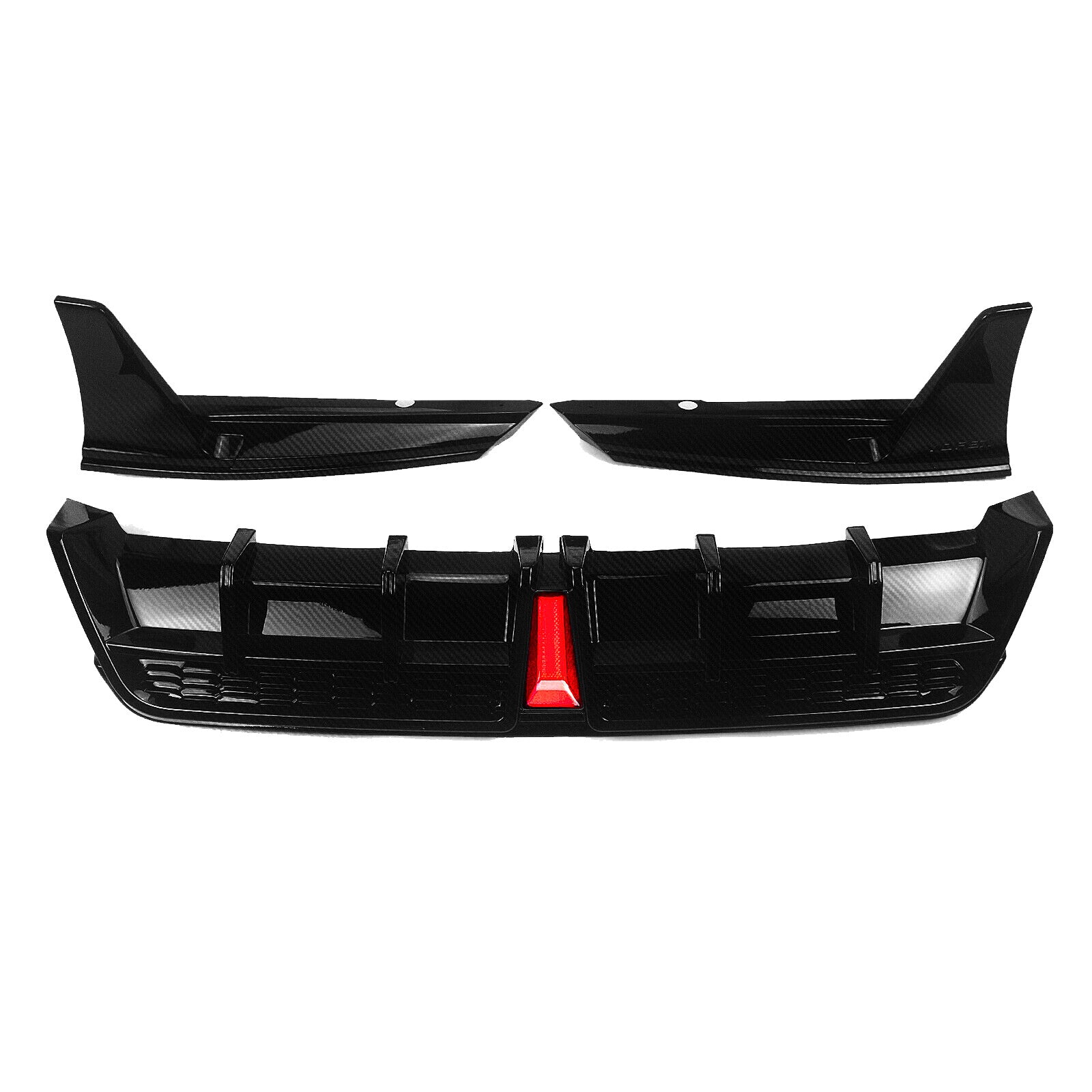 Carbon Style Rear Bumper Diffuser +Corner Extension for Camry SE XSE 2018-2023