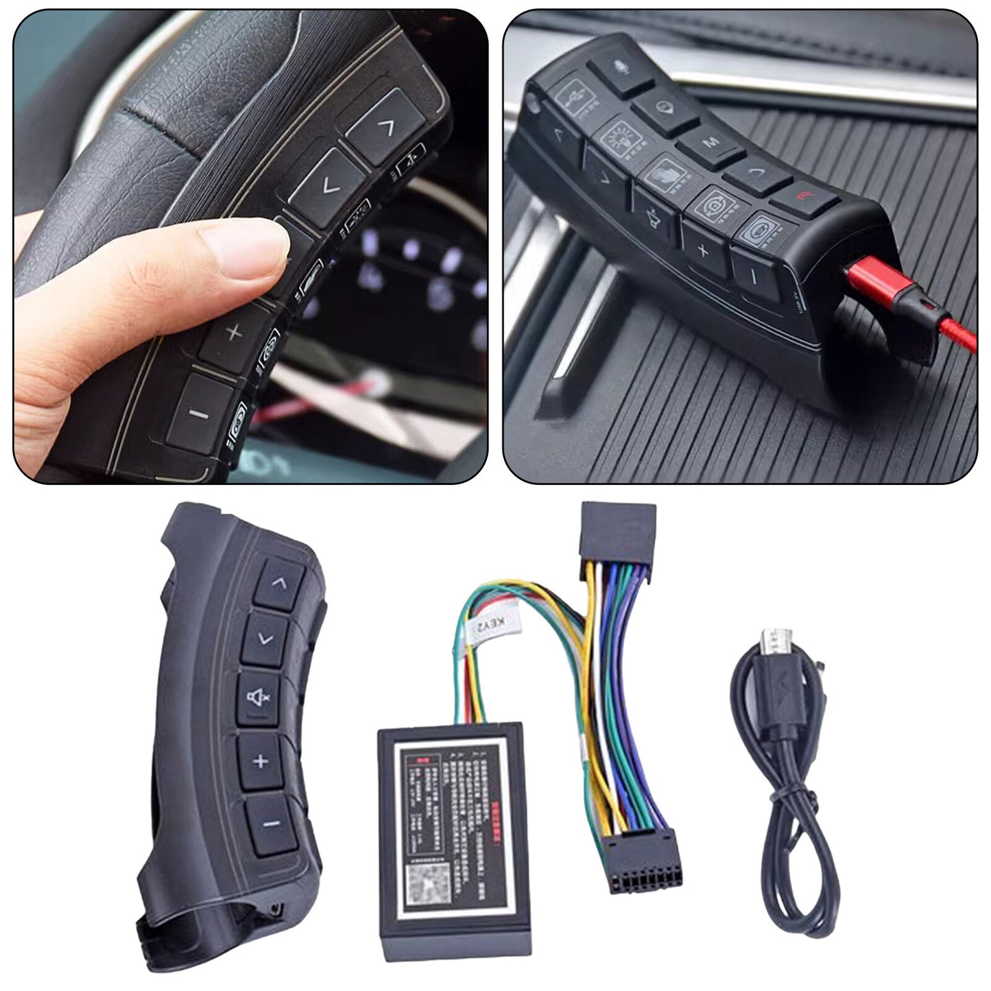 Car Steering Wheel Control Remote Bluetooth Universal for Android Radio Navi AT