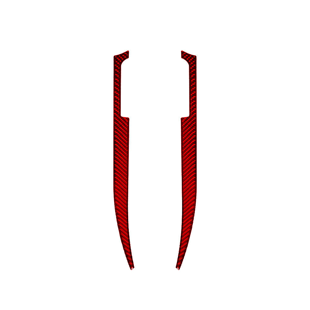 2Pcs Storage Side Cover Strips Carbon Fiber for CADILLAC CTS SPORT 2008-UP Red