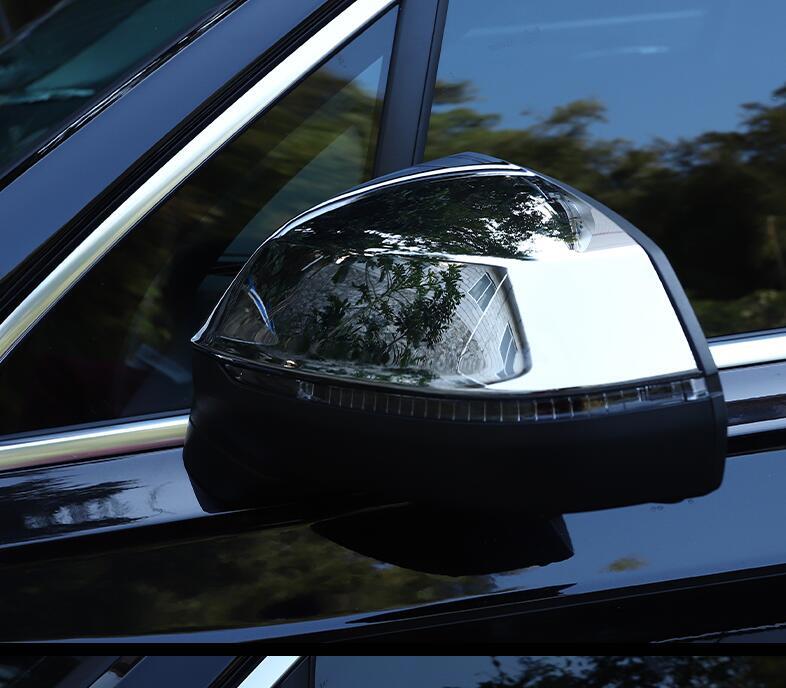 for Audi Q7 2020-23 Chrome ABS Exterior Side Rear View Mirror Cover Cap Trim 2x
