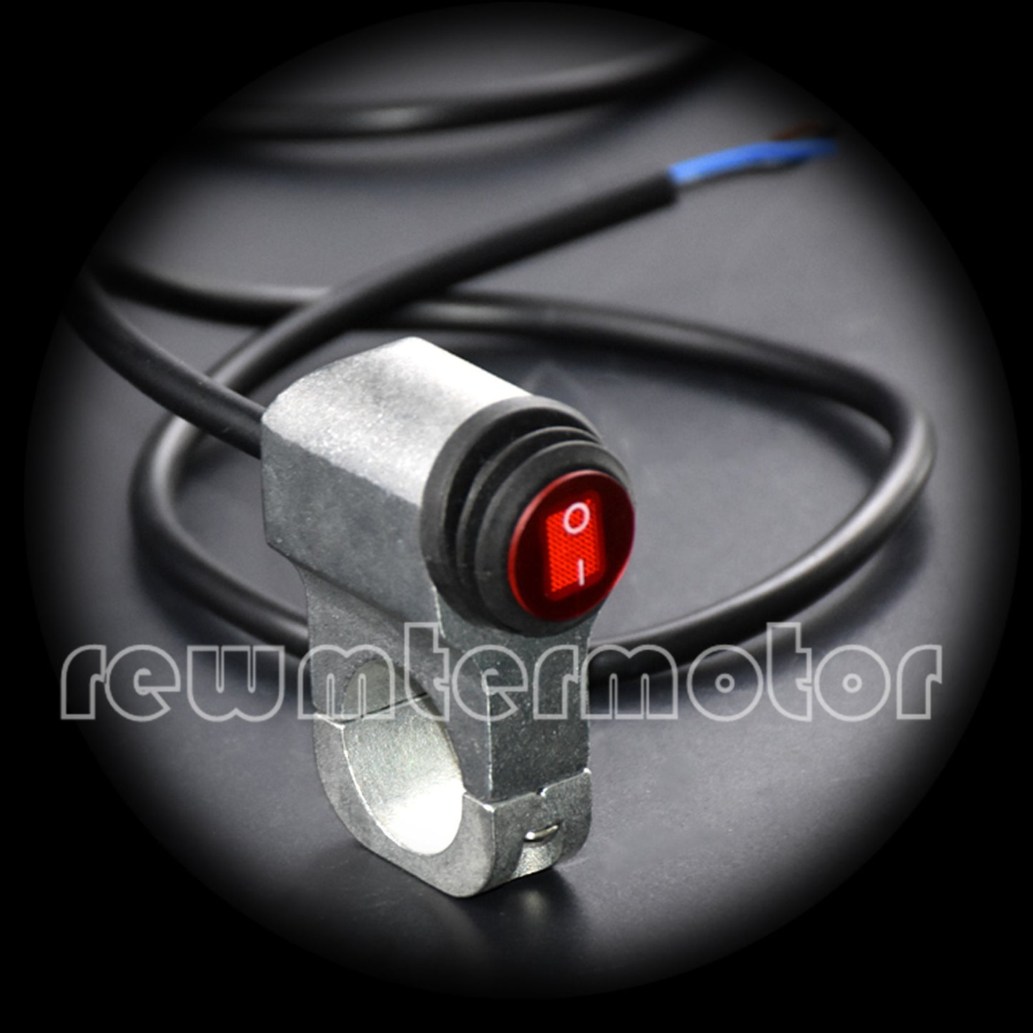 Chrome Motorcycle 22mm Handlebar Headlight Waterproof Switch On Off 3 Wires