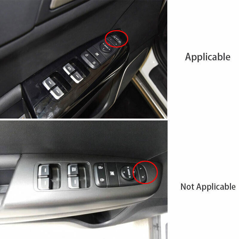 Car Glass Window Lifting Lock Panel Trim for Kia Sportage 2017-2020 Matte Silver