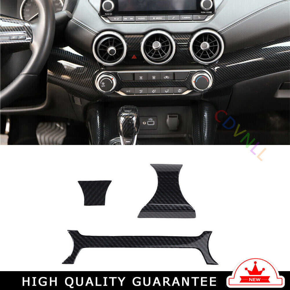 Console AC Switch Control Panel Trim for Nissan Sentra Sylphy 20-22 Carbon Fiber