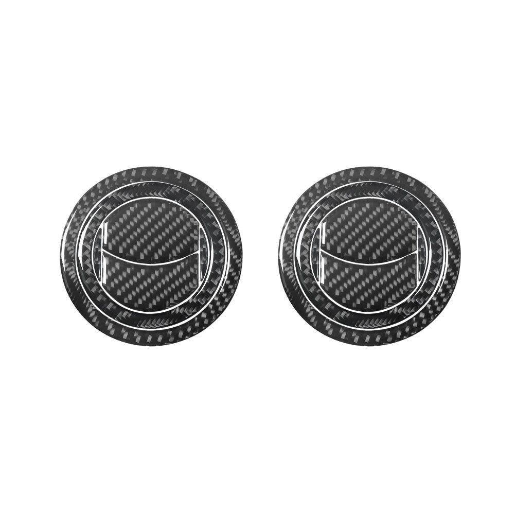 2Pcs Carbon Fiber Interior Side Air Vent Cover Trim for Ford Fiesta 2011-2015