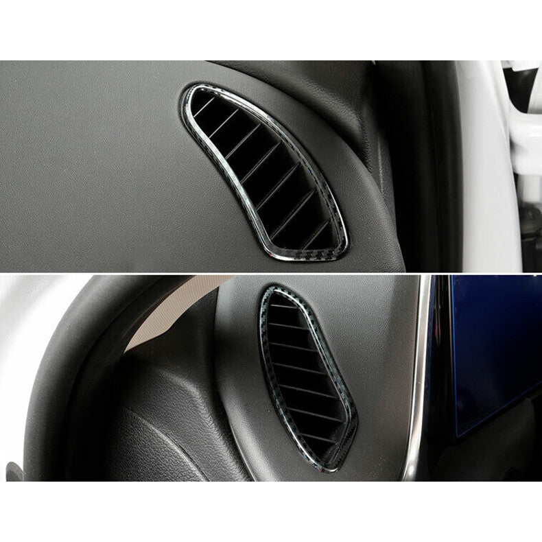 for Hyundai Sonata 2020-2023 Carbon Fiber Dashboard Upper Air Outlet Vent cover