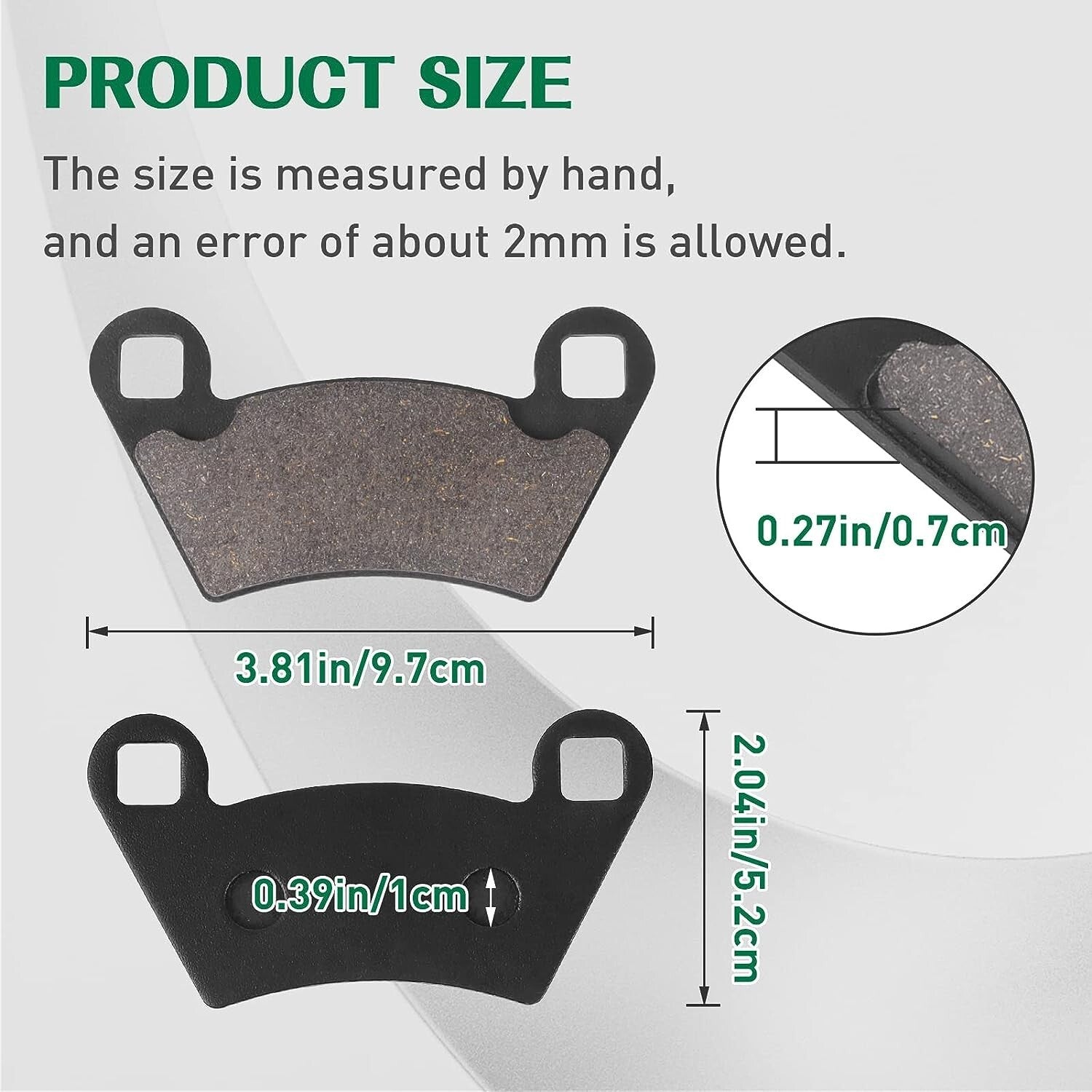 Front and Rear Brake Pads for Polaris Ranger 400 425 500 570 700 800 TM ETX