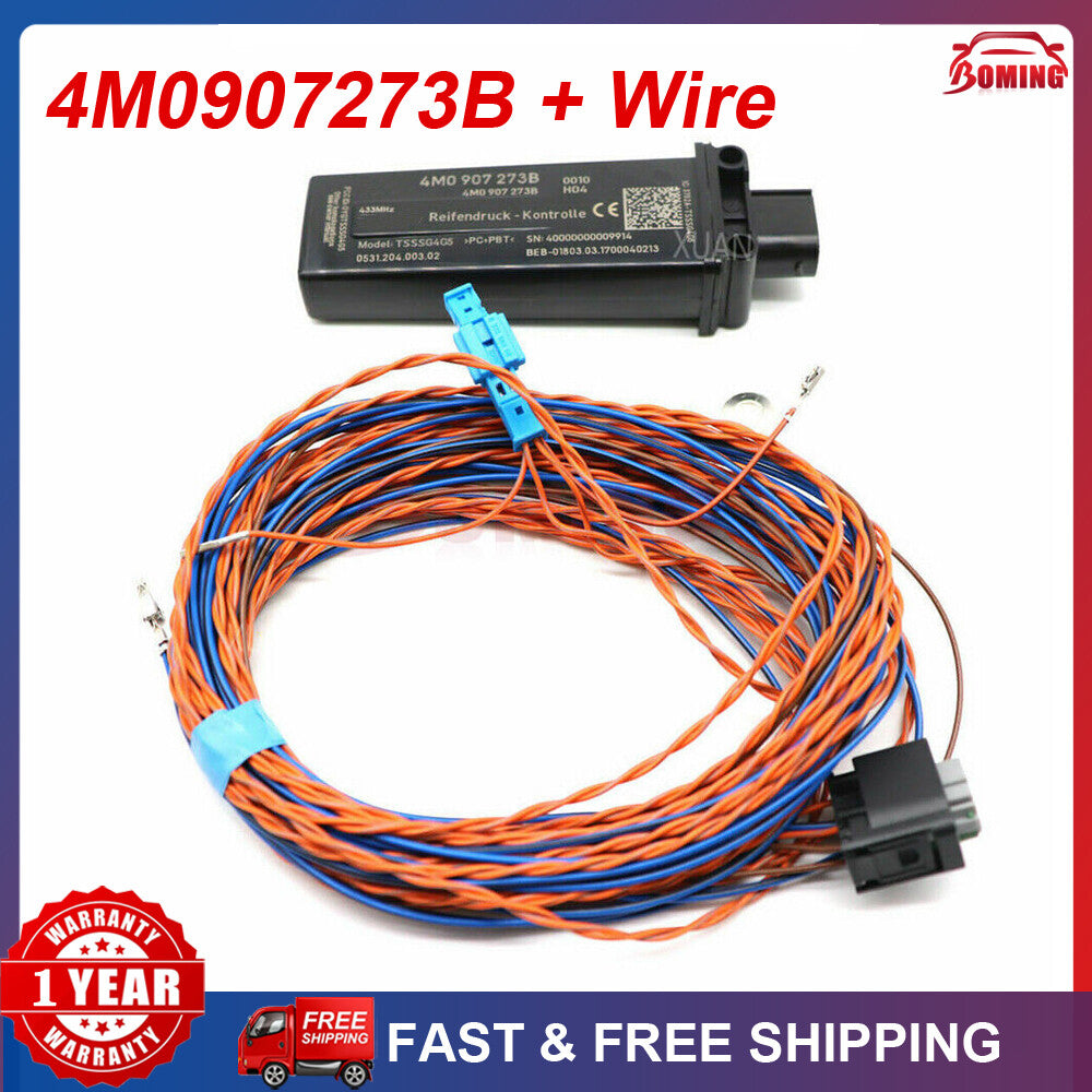 TPMS for Audi RS3 RS4 RS5 for A6 A7 for A8 Q7 Q8 4M0907273B + Steel Wire Tire Pressure Module
