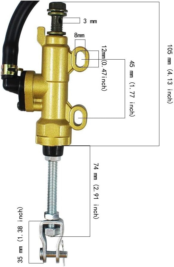 Brake Master Cylinder for Yerf Dog 150cc H-nda 200X ATC-250R Arctic Cat 600 V2