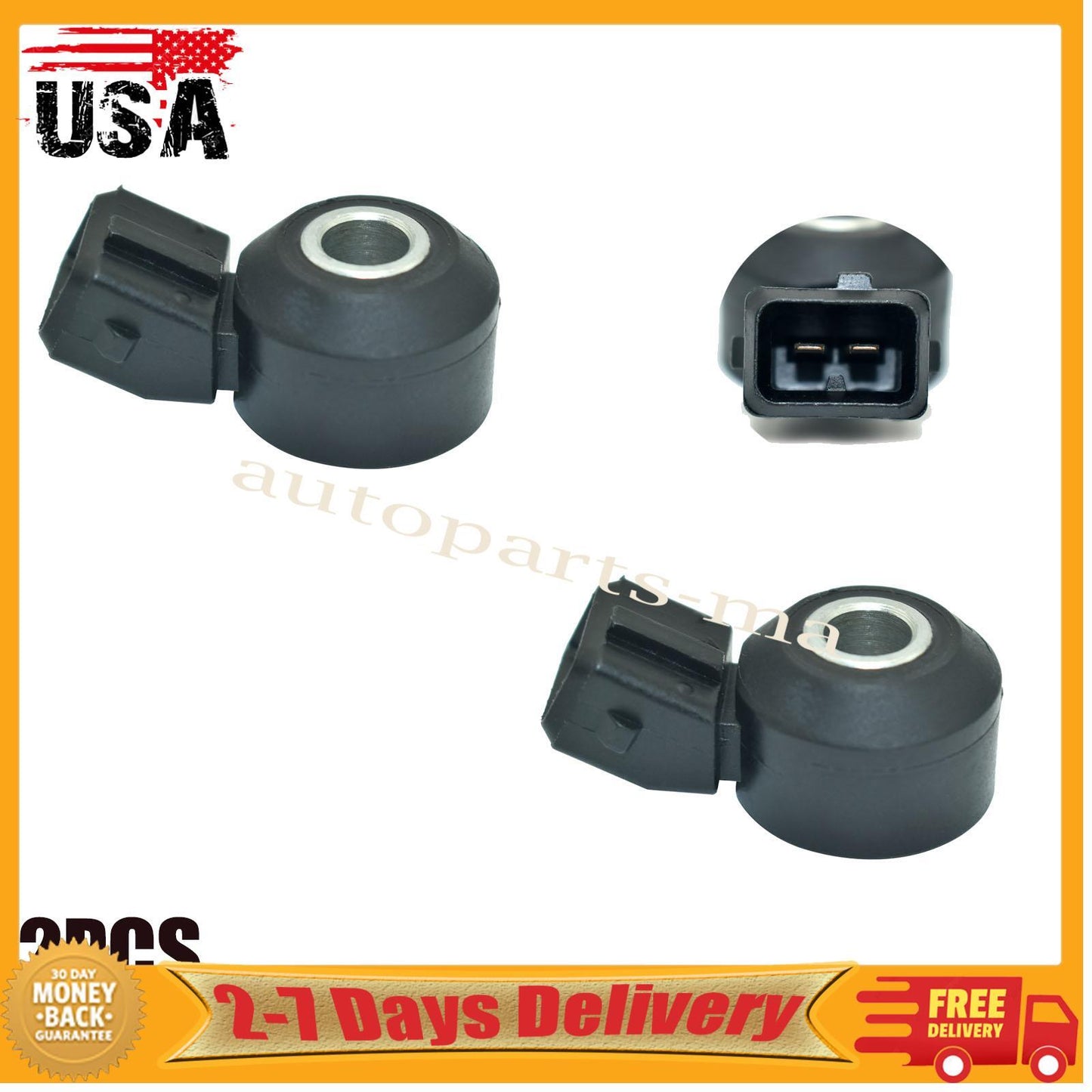 2x Knock Sensor 22060-1KT0A 22060ZV00A for Infiniti for Nissan Altima Rogue Versa