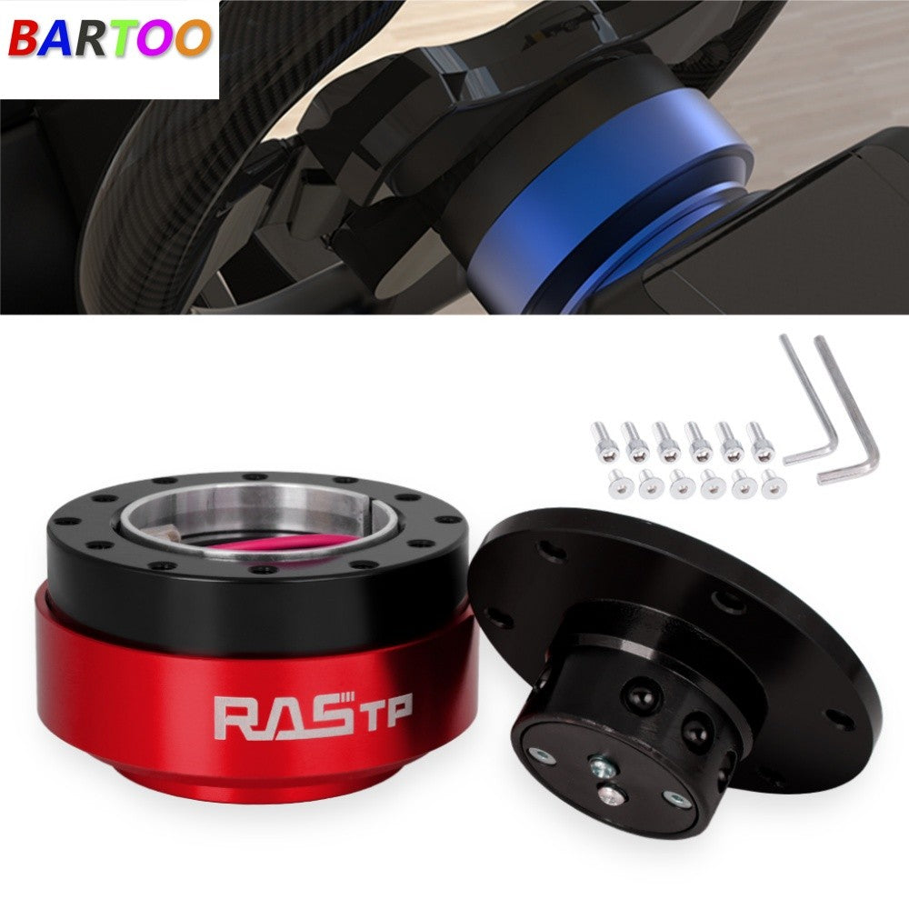 6 Bolt Universal Car Steering Wheel Ball Quick Release Hub Adapter Snap Off Kit