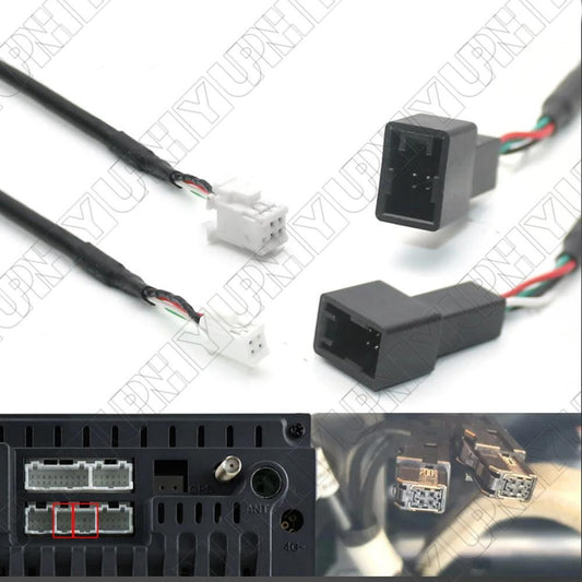 4Pin+6Pin Conversion Cable Adapter for Mitsubishi for Pajero ASX 2018 Android Stereo
