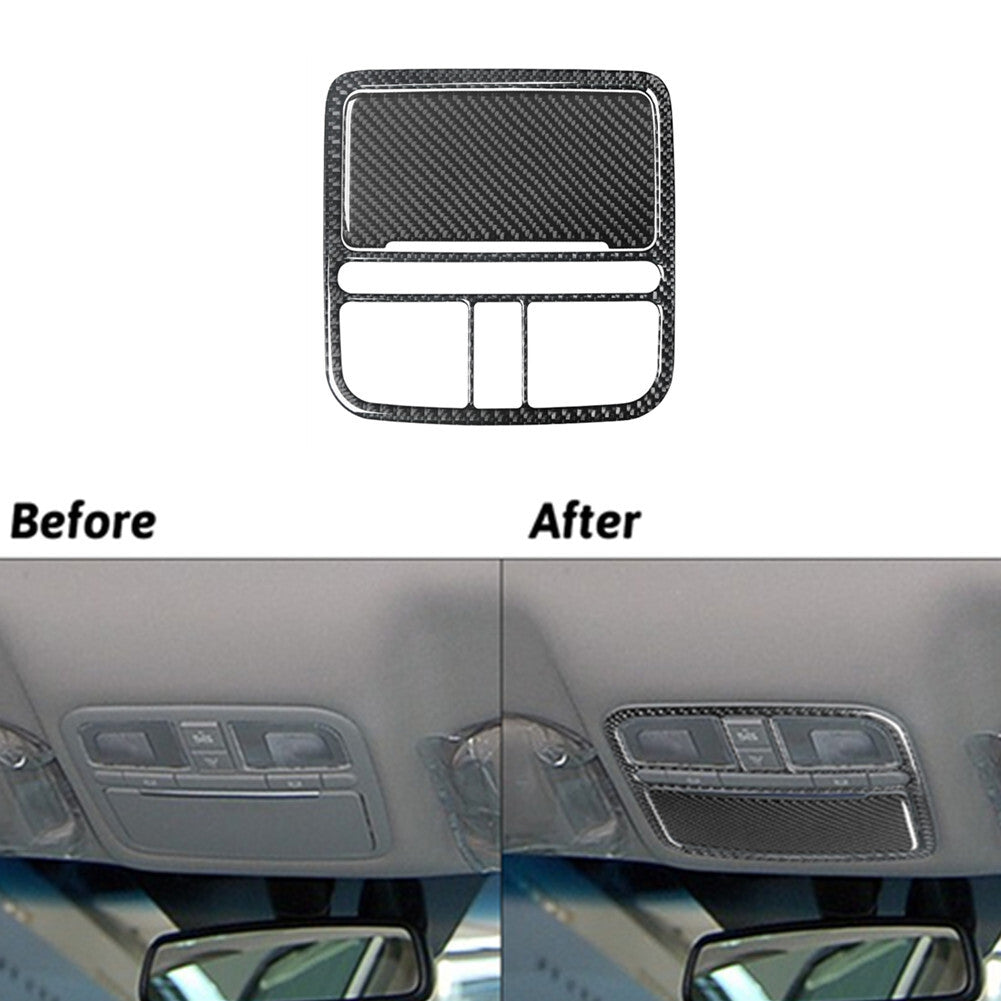 2Pcs Carbon Fiber Overhead Console Panel Cover Trim for Hyundai Azera 2006-2011