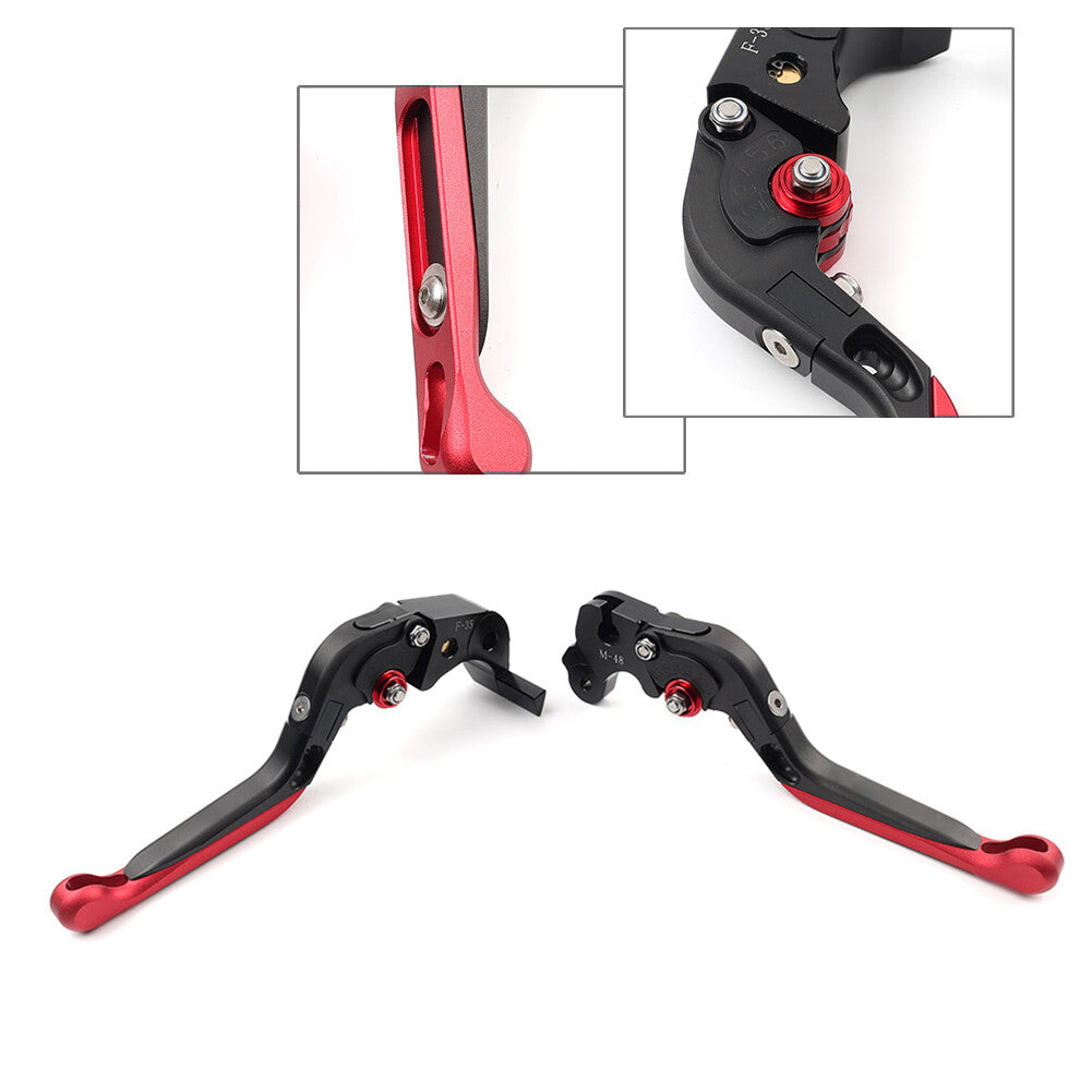 Foldable Extendable Clutch Brake Levers Black+Red for MV Agusta F3 675 2012-2014