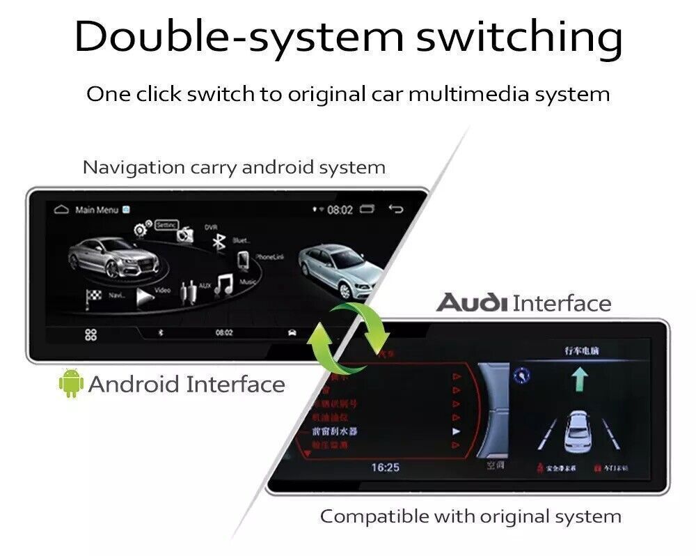 10.25 Touchscreen Android GPS Navigation for Audi Q7 Mmi 4g carplay Bluetooth
