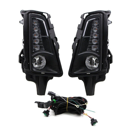 A pair of LED daytime running lights and fog lights for Toyota Hiace Commuter 2019-2021.