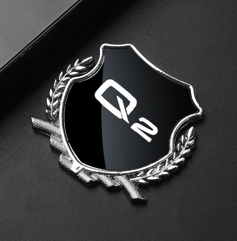 2-pack of black and silver car door lock protector stickers for Alfa Romeo Giulia 147