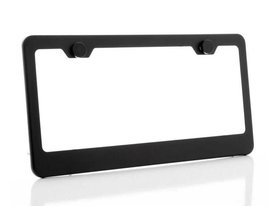 Car license plate frame cover, rear wide, matte black finish, suitable for Mitsubishi .