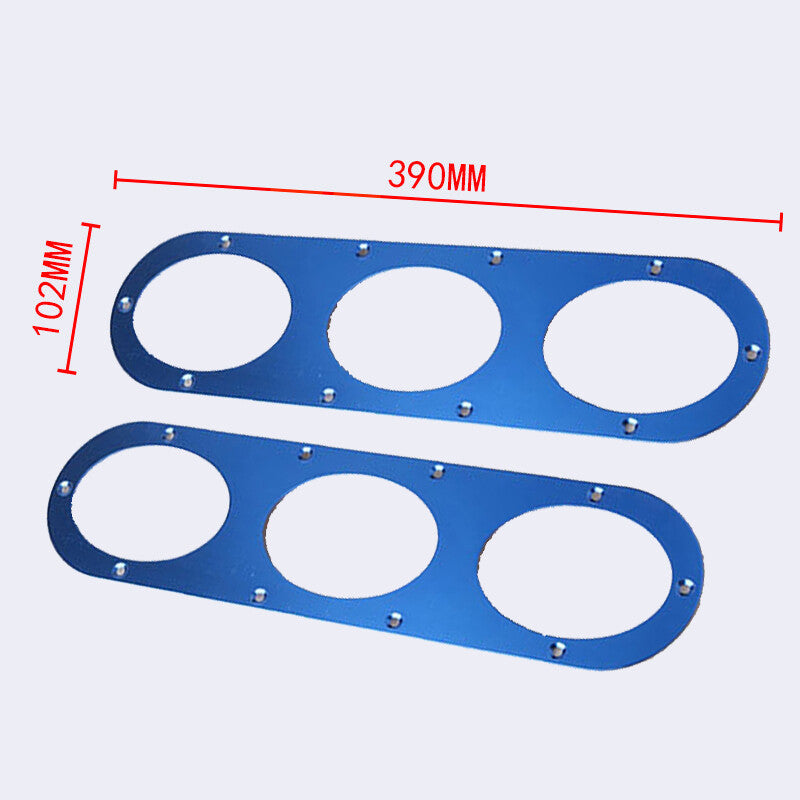 2-Piece Car Rear Bumper Racing Air Transfer Diffuser Panel Kit Universal Blue
