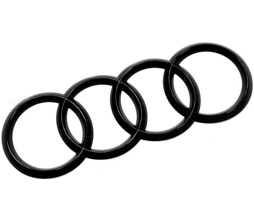 Suitable for Audi rear badge ring boot trunk badge sticker gloss black 230 mm