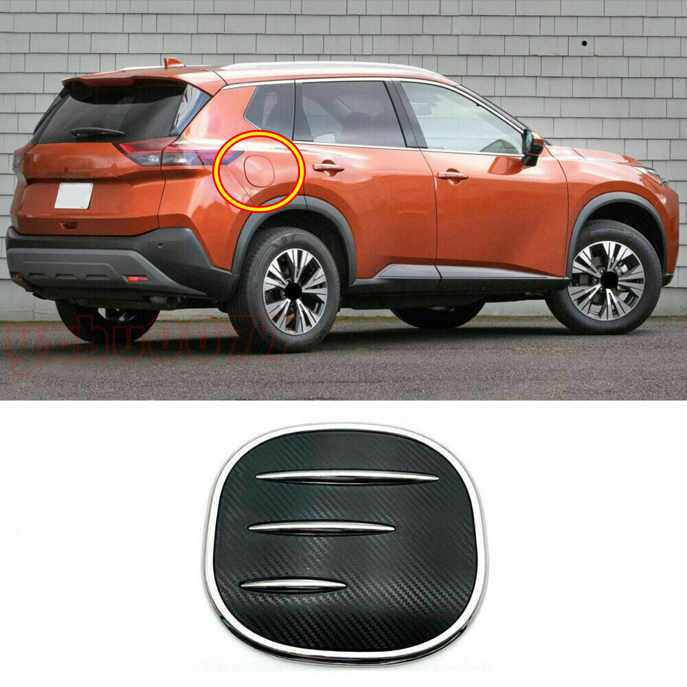 for Nissan Rogue 2021-2023 Carbon Color ABS Fuel Tank Cap Oil Gas Cap Cover Trim