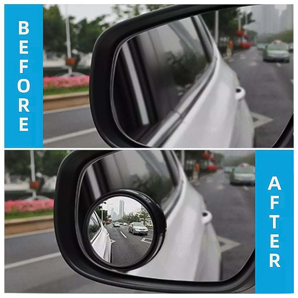 Rear View Mirror Round HD Glass Convex 360¡ã Side for Car 2Pc Blind Spot Mirrors