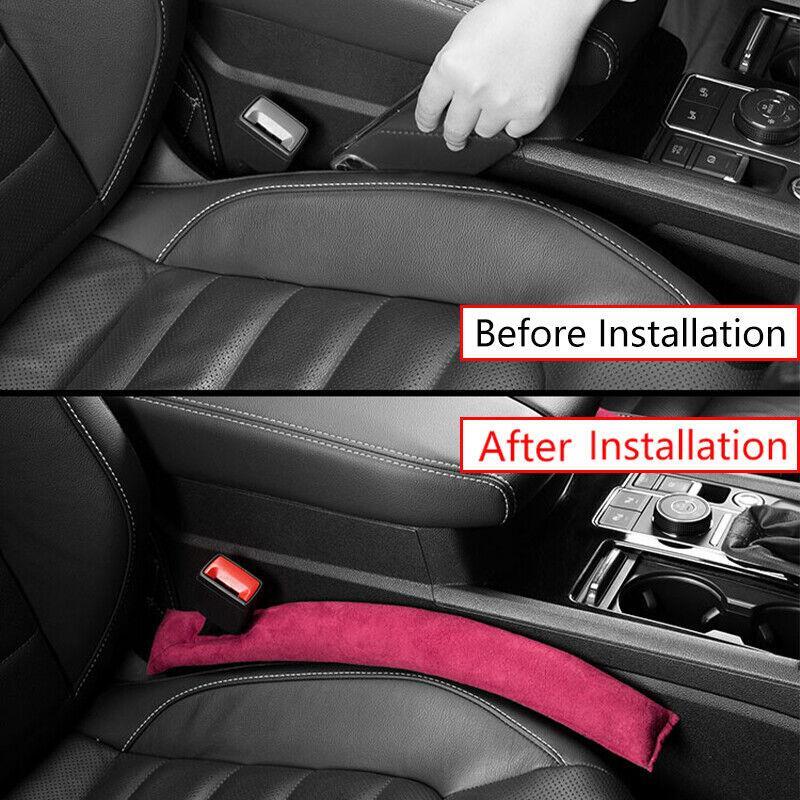 Red Suede for Seat Anti-Clogging Leakproof Strip 2pcs for Toyota for Sienna 2015-2020