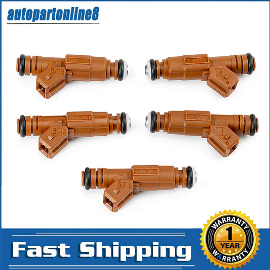 Set of 5 0280155831 Fuel Injectors Fits for Volvo S80 C70 S60 V70 2.4L 2.5L