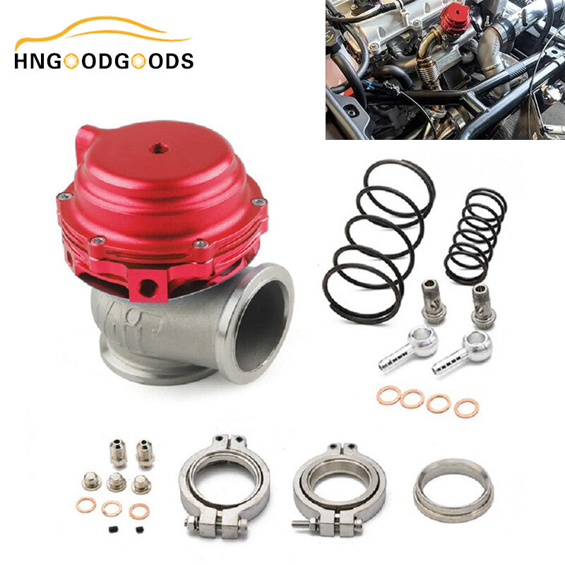 Universal fit for 44mm external Wastegate MVR V-band flange turbine water-cooled red