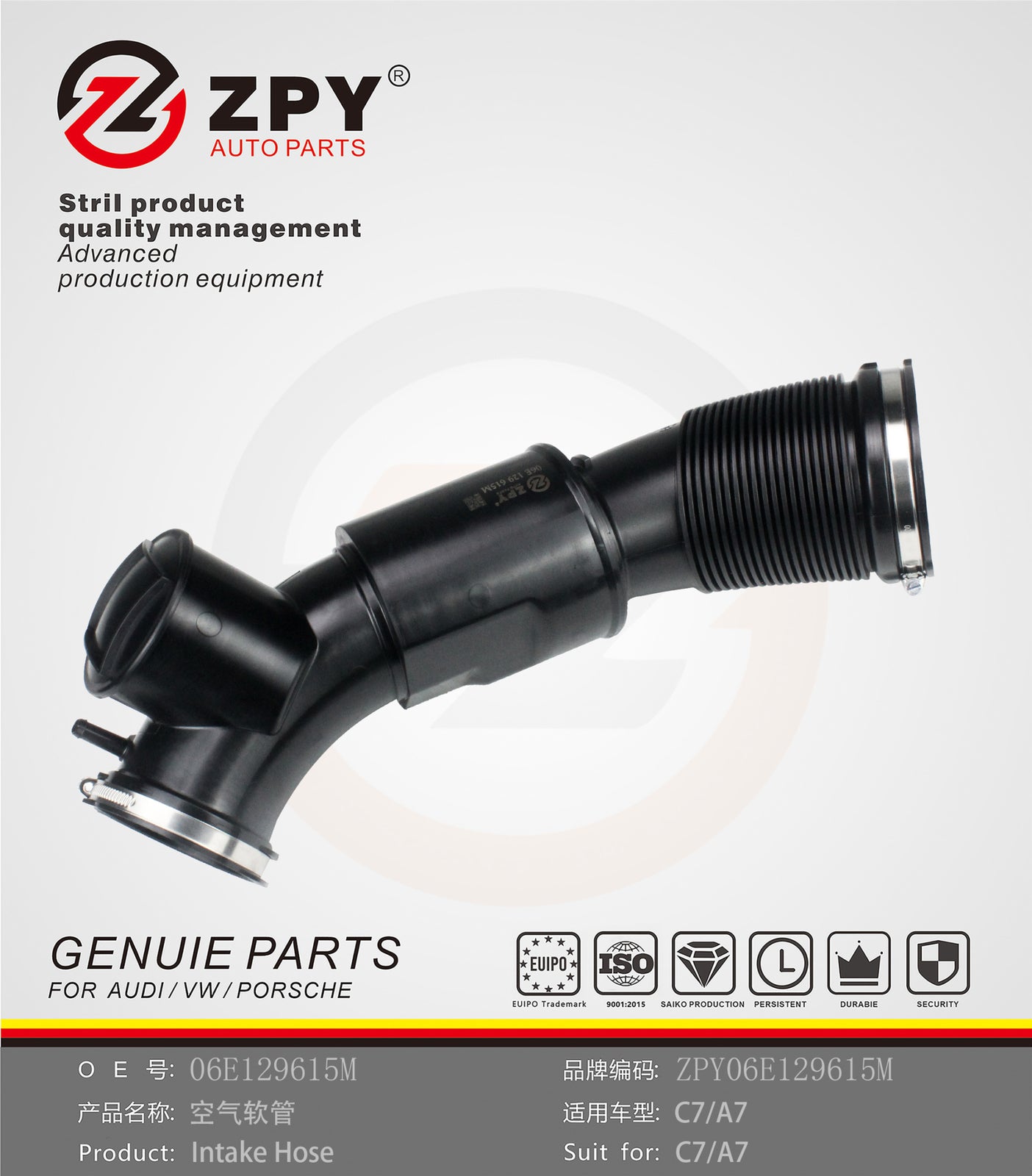 for Audi A6 A7 Quattro 3.0T Engine Air Intake Hose 06E129615M 06E129615H