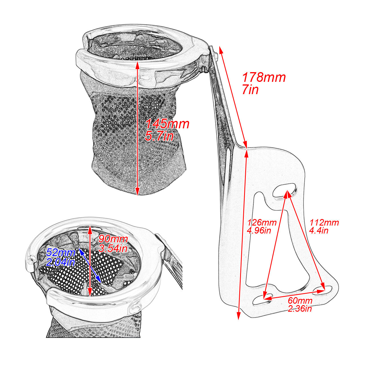 Chrome Passenger Left Side Drink Cup Holder for Harley Road Electra Glide 98-13