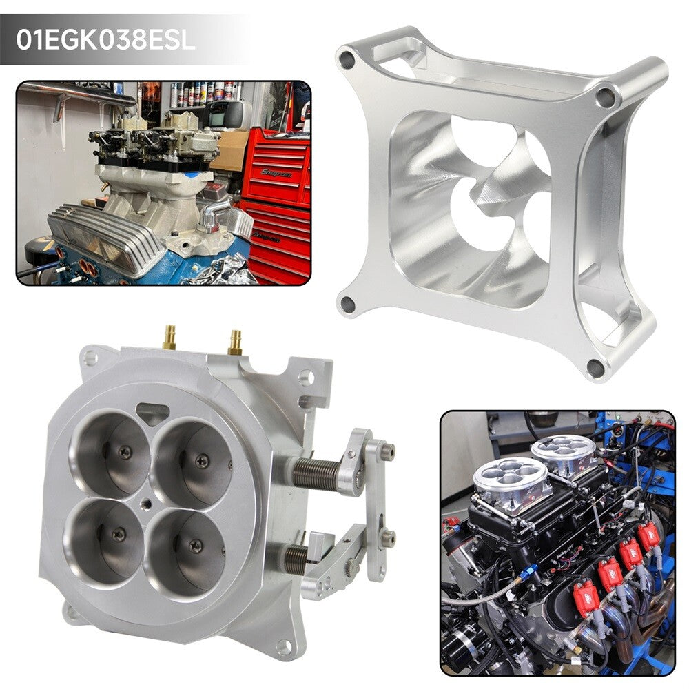 1000CFM 4150 Flange Carburetor Throttle Body 1.75 Core 4 Barrel w/ 2 Spacer SL