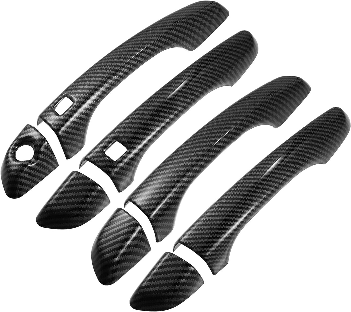 for Hyundai for Elantra 2017-2020 Carbon Fiber Texture Door Handle Cover Trim 4PCS