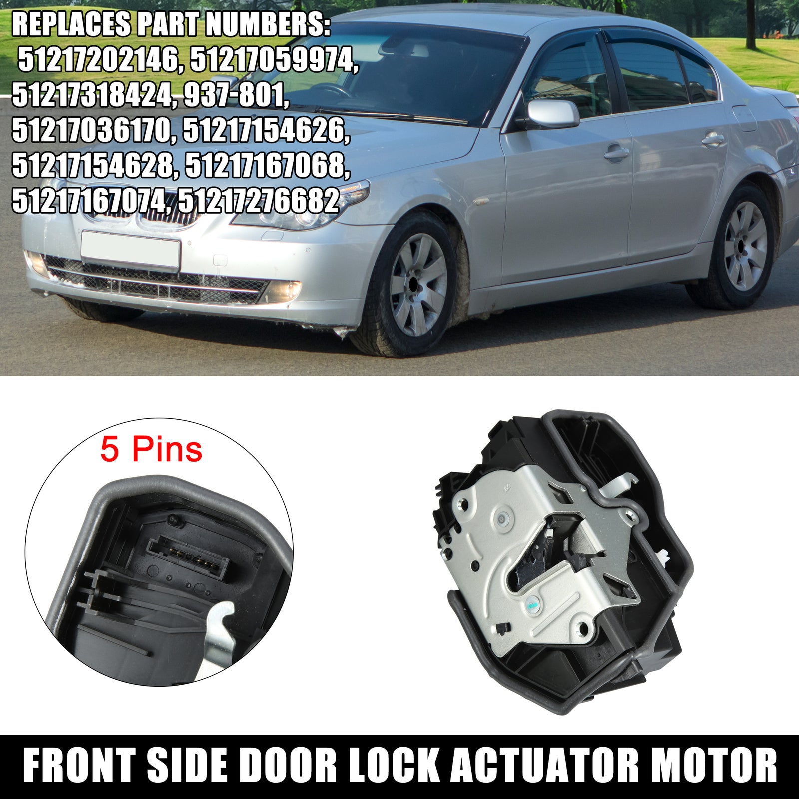 Front right door lock actuator motor suitable for BMW E60 E65 E70 E90 51217202146