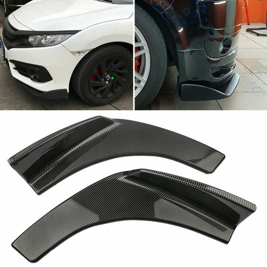 A pair of Winglet-type front bumper lip diffuser splitters made of Canard carbon fiber.