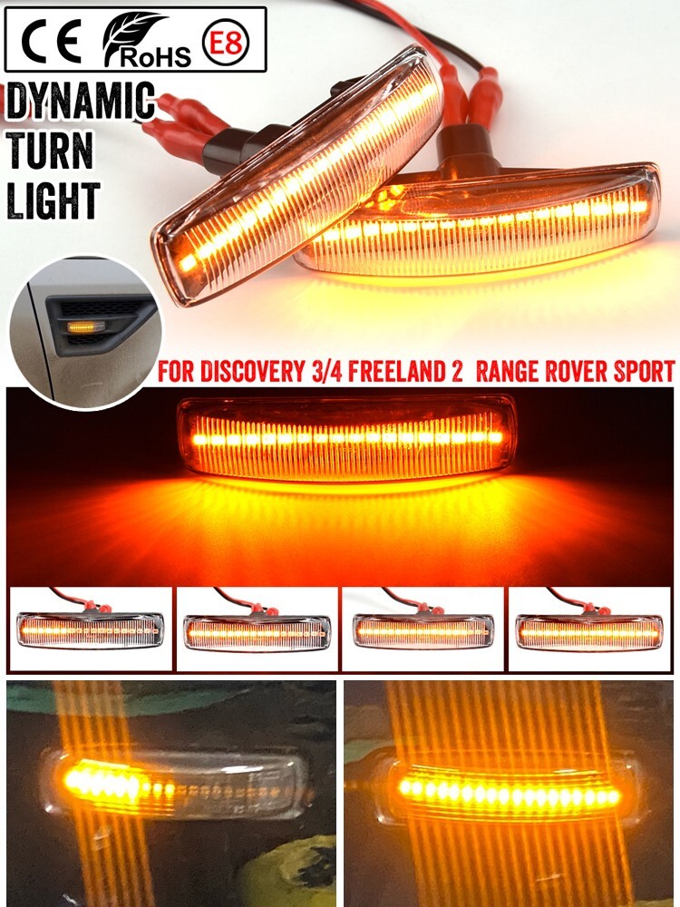 Dynamic Side Marker Turn Light for Land Rover Discovery Freeland for Range Rover