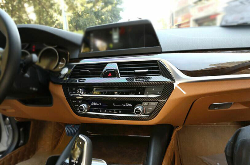 for BMW 5 Series 2018-2023 ABS Carbon Fiber Middle Console Air Outlet Vent Trim