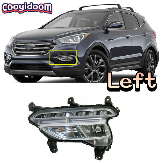 Left Front Fog Lamp Daytime Running Light For 2016-2018 for Hyundai Santa Fe Sport