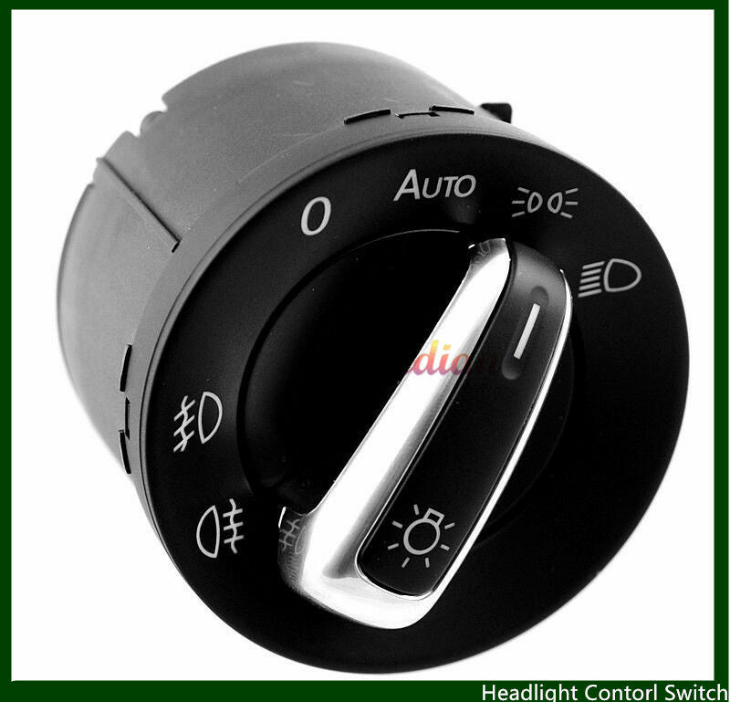 Auto Chrome Headlight Contorl Switch for VW for Golf / for Jetta MK5 MK6 Caddy 2004-2011