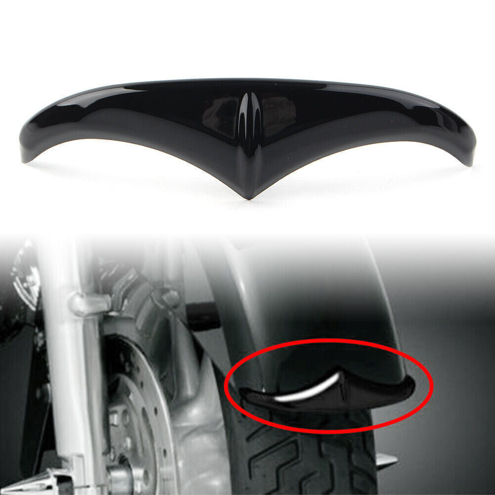 Vivid Black Front Fender Accent Leading Edge Tip Trim for Harley Touring 98-19