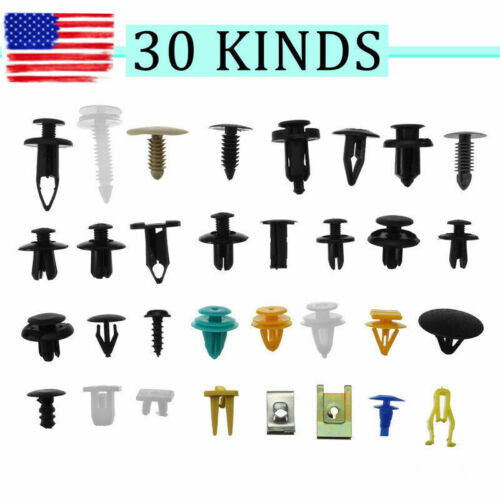 501-piece mixed car fastener clips, bumper fender trim, plastic rivets, car clips