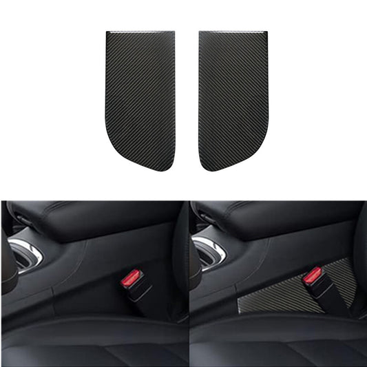2Pcs Carbon Fiber Center Side Rear Frame Cover Trim for Dodge Durango 2014-2020