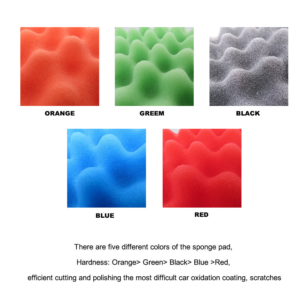 new 7-Piece Polishing Pads, 3-inch Automotive Foam Polishing Pads, Polishing Machine Accessories, Suitable for Drill Bits