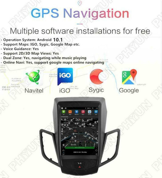 For 09-16 for Ford Fiesta 9.7 Stereo Radio GPS Player Android 10.1 Head Unit 2+32G