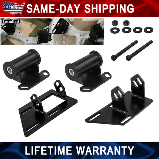 S15 SBC S10 V8 Swap Motor Mounts Engine Mount for Chevy 2WD 2 Wheel Drive Steel