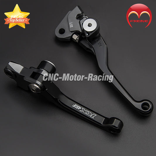 Brake and clutch lever markings for Kawasaki KX450F 2005-2012 (2010 CNC black off-road bicycle)